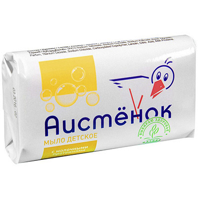 Купить мыло туалетное 70г 1 шт/уп детское аистенок молочные протеины аист 1/72 в Москве