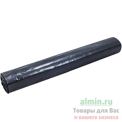 Купить мешок (пакет) мусорный 180л 850х950 мм 50 мкм в рулоне пвд черный 1/10/80, 10 шт./упак в Москве