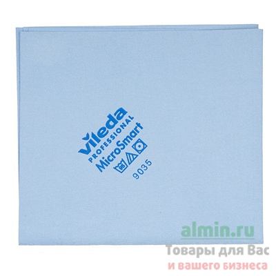 Купить салфетка микроволоконная дхш 400х380 мм микросмарт голубая vileda 1/5/100 (артикул производителя 111562) в Москве