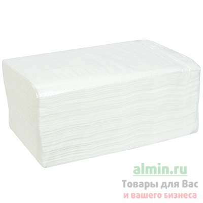 Купить полотенце бумажное листовое 1-сл 200 лист/уп 230х240 мм v-сложения белое 1/20 в Москве