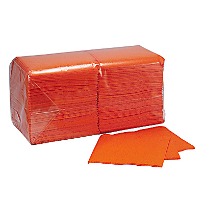 Купить салфетка бумажная оранжевая 24х24 см 1-сл 400 шт/уп папирус в Москве