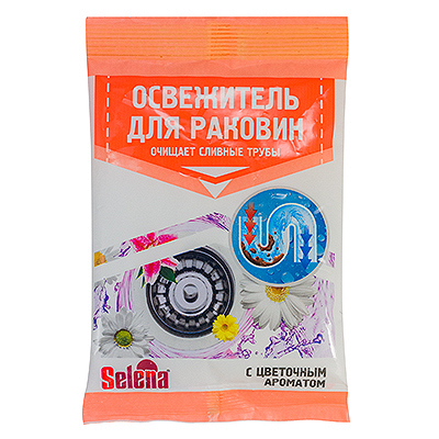 Купить средство для устранения и профилактики засоров 90г selena в гранулах цветочный gf в Москве
