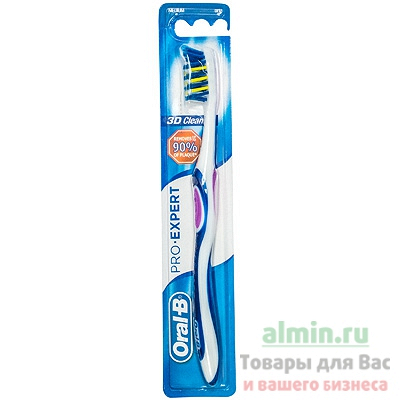 Купить зубная щетка oral-b 1 шт/уп pro-expert 3d clean средняя жесткость 1/12/96 в Москве