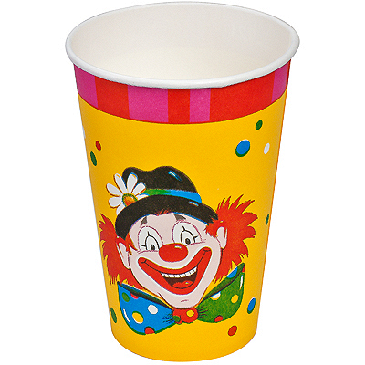 Купить стакан бумажный 200мл d80 мм 1-сл для горячих напитков клоун papstar 1/10/140 (артикул производителя 14826), 10 шт./упак в Москве