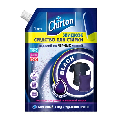 Купить средство для стирки жидкое 1л для черных тканей chirton doy-pack gd 1/6 в Москве