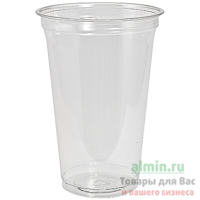 Купить стакан пластиковый 500мл d95 мм pet прозрачный 1/50/800, 50 шт./упак в Москве