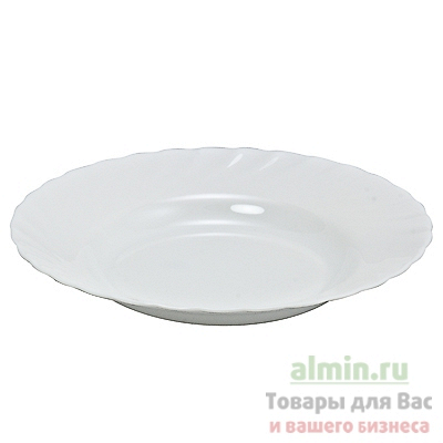 Купить тарелка глубокая d220 мм trianon белая arc 1/6/24 в Москве