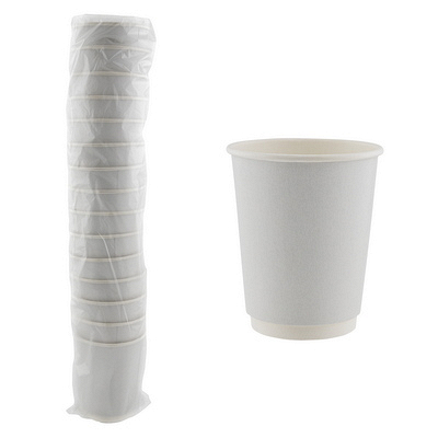 Купить стакан бумажный 350 мл d90 мм 2-сл 15 шт для горячих напитков белый "бупак", 15 шт./упак в Москве
