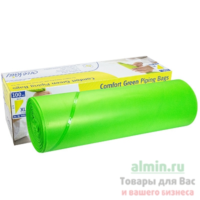 Купить мешок кондитерский одноразовый н600 мм 100 шт в рулоне зеленый 1/10 в Москве