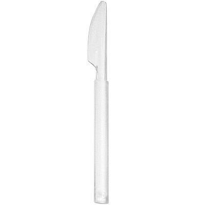 Купить нож столовый н195 мм ps прозрачный пп 1/500, 500 шт./упак в Москве
