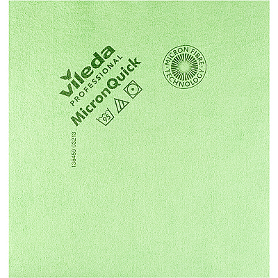 Купить салфетка микроволоконная (микрофибра) дхш 400х380 мм микронквик зеленая vileda 1/5/100, 1 шт. (артикул производителя 152112) в Москве
