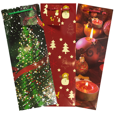 Купить пакет подарочный бумажный дхшхв 130х90х360 мм рождественский цвет в ассортименте papstar (артикул производителя 14518), 10 шт./упак в Москве