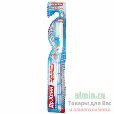 Купить зубная щетка dr.clean 1 шт/уп triple action средняя жесткость gd 1/72 в Москве