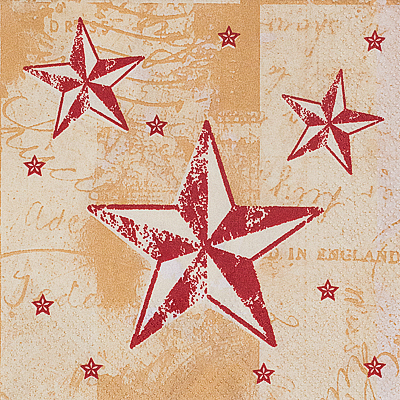 Купить салфетка бумажная 3-сл 33х33 см 50 лист звезды победы с рисунком "papstar" (артикул производителя 87209) в Москве