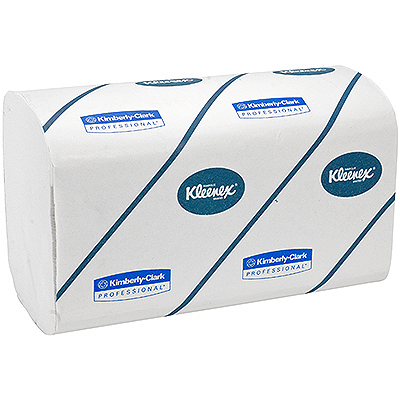 Купить полотенце бумажное листовое 3-сл 215х318 мм 96 лист/пачке ultra v-сложения белое "kleenex" в Москве