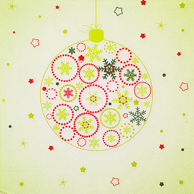 Купить салфетка бумажная 3-сл 33х33 см 20 шт новогодний шар с рисунком "papstar" (артикул производителя 87064) в Москве