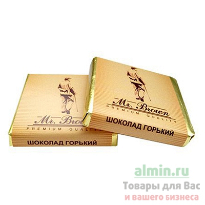 Купить шоколад горький порционный 5г mr.brown 1/250/1000, 250 шт./упак в Москве