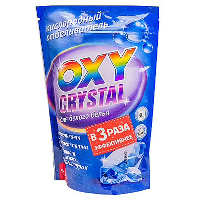 Купить отбеливатель порошковый 600г для белого белья oxy cristal gf 1/16 в Москве