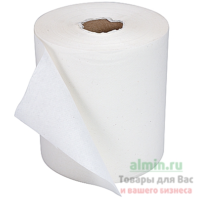 Купить полотенце бумажное 1-сл 250 м в рулоне н190хd190 мм белое 1/6 в Москве