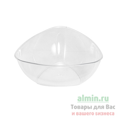 Купить миска 500мл треугольная пластик прозрачный 1/6/180, 6 шт./упак в Москве