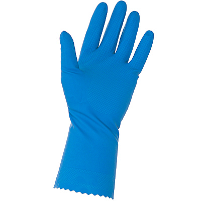 Купить перчатки хозяйственные s комфорт нитрил голубые vileda 1/10/50 (артикул производителя 148171) в Москве
