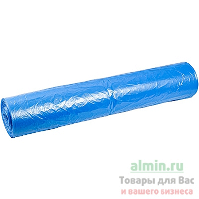 Купить мешок (пакет) мусорный 120л 700х1100 мм 20 мкм в рулоне пнд синий 1/10/200, 10 шт./упак в Москве