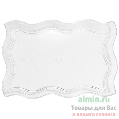 Купить поднос сервировочный дхш 210х140 мм волна прямоугольный пластик прозрачный kpn 1/80 в Москве