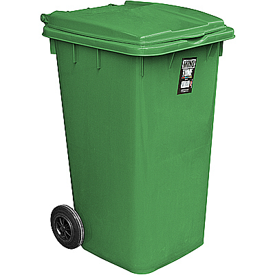 Купить бак мусорный прямоугольный 240л дхшхв 730х580х1050 мм на колесах пластик зеленый bora 1/3 в Москве