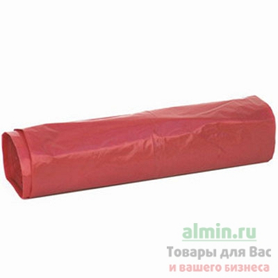 Купить мешок (пакет) мусорный 180л 900х1100 мм 70 мкм в рулоне пвд красный 1/10/100, 10 шт./упак в Москве