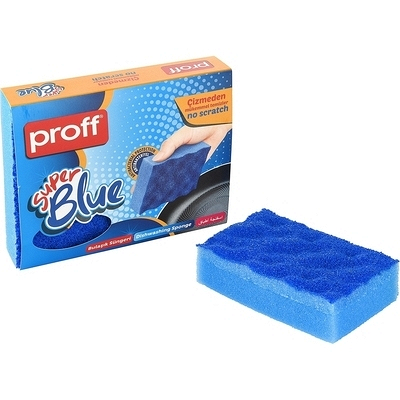 Купить губка для мытья посуды 105х70 мм 2 шт/уп maxi с синим абразивом голубая "proff" 1/24, 1 шт. в Москве