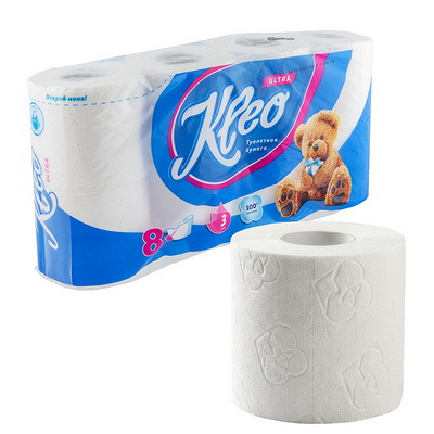 Бумага туалетная 3-сл 18 м/рул ULTRA 8рулонов с тиснением и перфорацией БЕЛАЯ ЦЕЛЛЮЛОЗА "KLEO" Купить бумага туалетная 3-сл 18 м/рул ultra 8рулонов с тиснением и перфорацией белая целлюлоза "kleo" в Москве