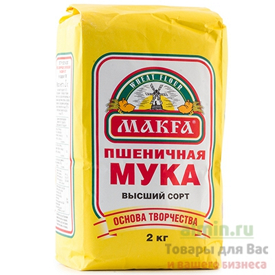 Купить мука пшеничная 2кг макфа высший сорт мкф 1/6 в Москве