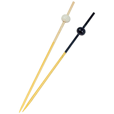Купить шпажка для канапе h100 мм 100 шт/уп жемчужина черный/белый бамбук "lemio" в Москве