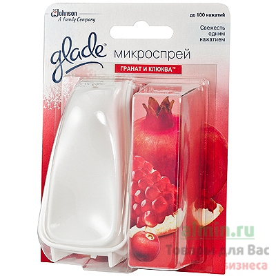 Освежитель микроспрей 10мл GLADE ГРАНАТ И КЛЮКВА SCJ 1/6 Купить освежитель микроспрей 10мл glade гранат и клюква scj 1/6 в Москве