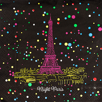 Купить салфетка бумажная 33х33 см 3 -сл 20 шт/уп ночной париж papstar (артикул производителя 87161) в Москве
