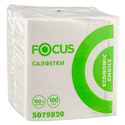 Купить салфетка бумажная белая 24х24 см 1-сл 100 шт/уп*24 focus hayat 1/1, 1 шт. (артикул производителя 5053498) в Москве