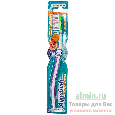 Купить зубная щетка aquafresh 1 шт/уп tooth&tongue flex средняя жесткость 1/12/72 в Москве