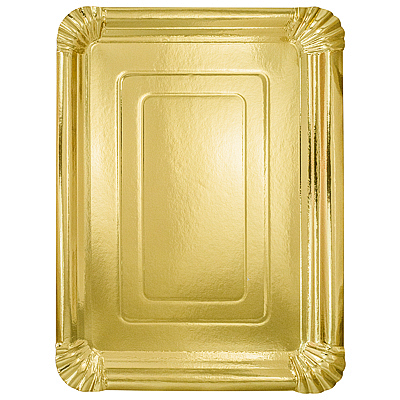 Купить поднос сервировочный дхш 330х240 мм прямоугольный картон золотистый papstar 1/10/120 (артикул производителя 86317), 10 шт./упак в Москве