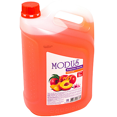 Мыло жидкое 5 л прозрачное ПЕРСИК канистра "Modus" Купить мыло жидкое 5 л прозрачное персик канистра "modus" в Москве