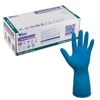 Перчатки одноразовые 50 шт DERMAGRIP HIGH RISK L неопудренные СИНИЕ ЛАТЕКС коробка "NN" Купить перчатки одноразовые 50 шт dermagrip high risk l неопудренные синие латекс коробка "nn" в Москве