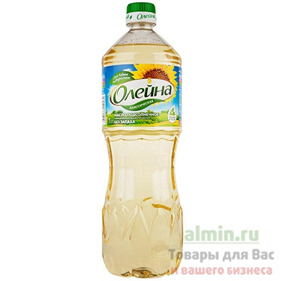 Масло подсолнечное 1л ОЛЕЙНА рафинированное дезодорированное в пластике 1/15 Купить масло подсолнечное 1л олейна рафинированное дезодорированное в пластике 1/15 в Москве