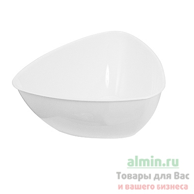 Купить миска 350мл треугольная пластик белый kpn 1/6/288, 6 шт./упак в Москве