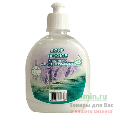Купить крем-мыло жидкое антибактериальное 300мл перламутровое нежное люир с дозатором push-pull md 1/22 в Москве