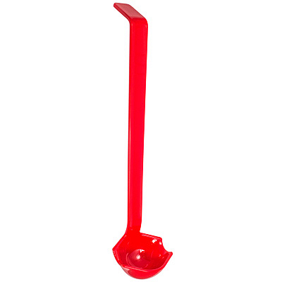 Купить половник для соуса h250 мм с изогнутой ручкой красный поликарбонат "bora" 1/240, 1 шт. в Москве