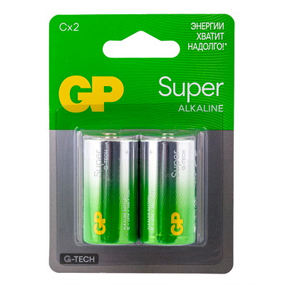 Купить батарейка c 2 шт/уп gp super в блистере в Москве