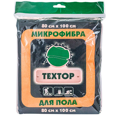 Купить тряпка для пола 1000х800 мм 1 шт/уп цвет в ассортименте микрофибра пакет пэ "textop" в Москве