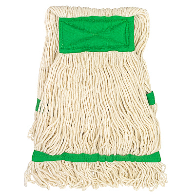 Купить насадка - моп (mop) для швабры веревочная петлевая с зеленой прошивкой kentucky 350 г белая хлопок hunter 1/35 в Москве