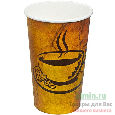 Купить стакан бумажный 500мл d90 мм 1-сл для горячих напитков кофе dc 1/50/1000, 50 шт./упак в Москве