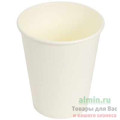 Купить стакан бумажный 250мл d80 мм 1-сл для горячих напитков белый smg 1/50/1000, 50 шт./упак в Москве