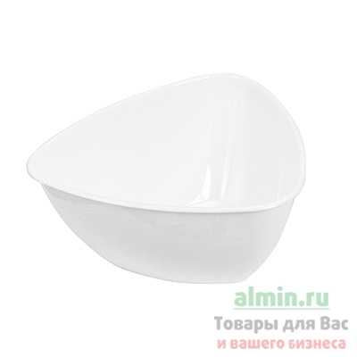 Купить миска 200мл треугольная пластик белый kpn 1/6/390, 6 шт./упак в Москве